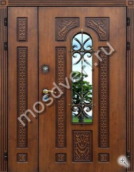 Двупольная дверь с элементами ковки - купить от производителя Мосдвери Двупольная дверь с элементами ковки