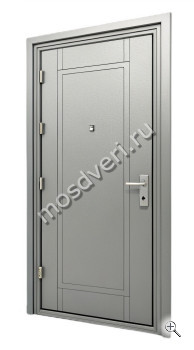 Дверь входная металлическая серая дизайнерская СДД-029 - купить от производителя Мосдвери Дверь входная металлическая серая дизайнерская СДД-029